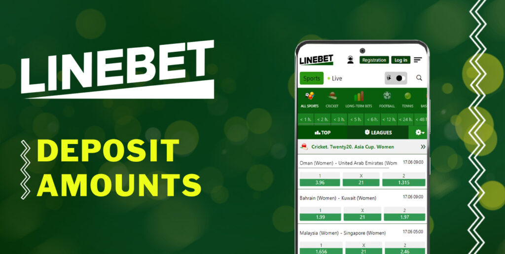 Linebet deposit amount depends on the method chosen by the player