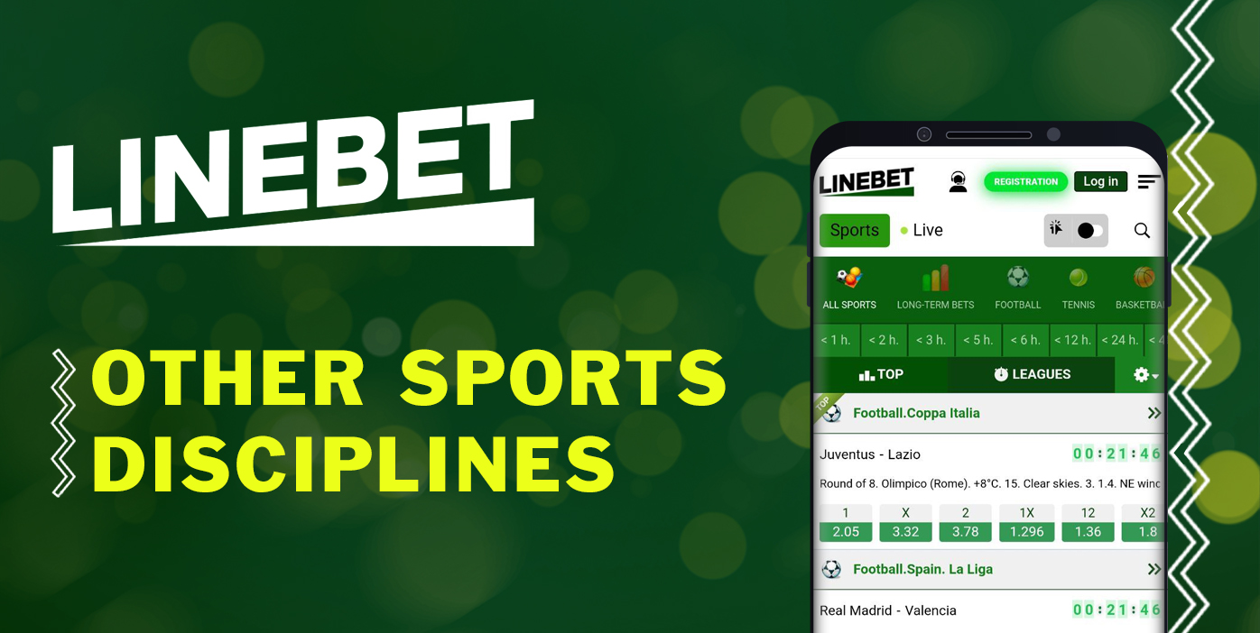 What sports other than cricket are available at the bookmaker's website LineBet
